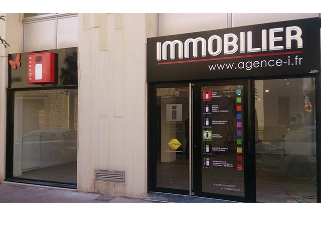 enseigne publicitaire lumineuse agence immobiliere