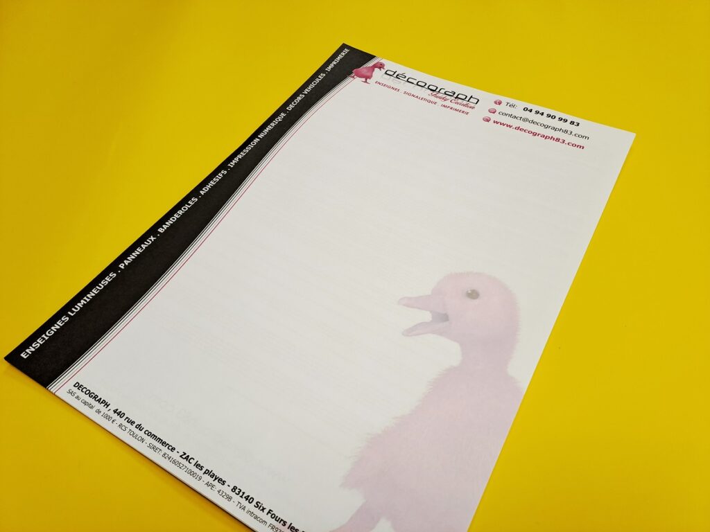 papier entête professionnel