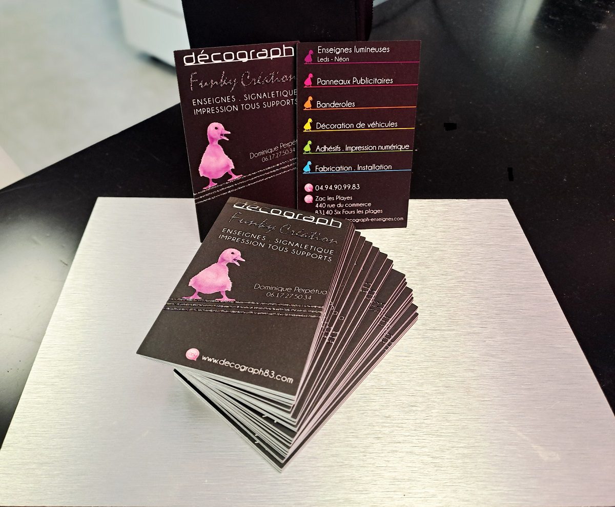 cartes de visites professionnelles personnalisées var