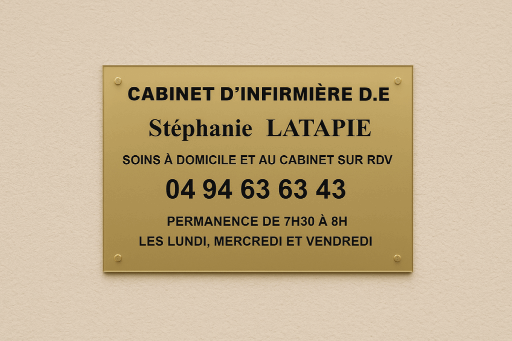 plaque professionnelle plexiglas