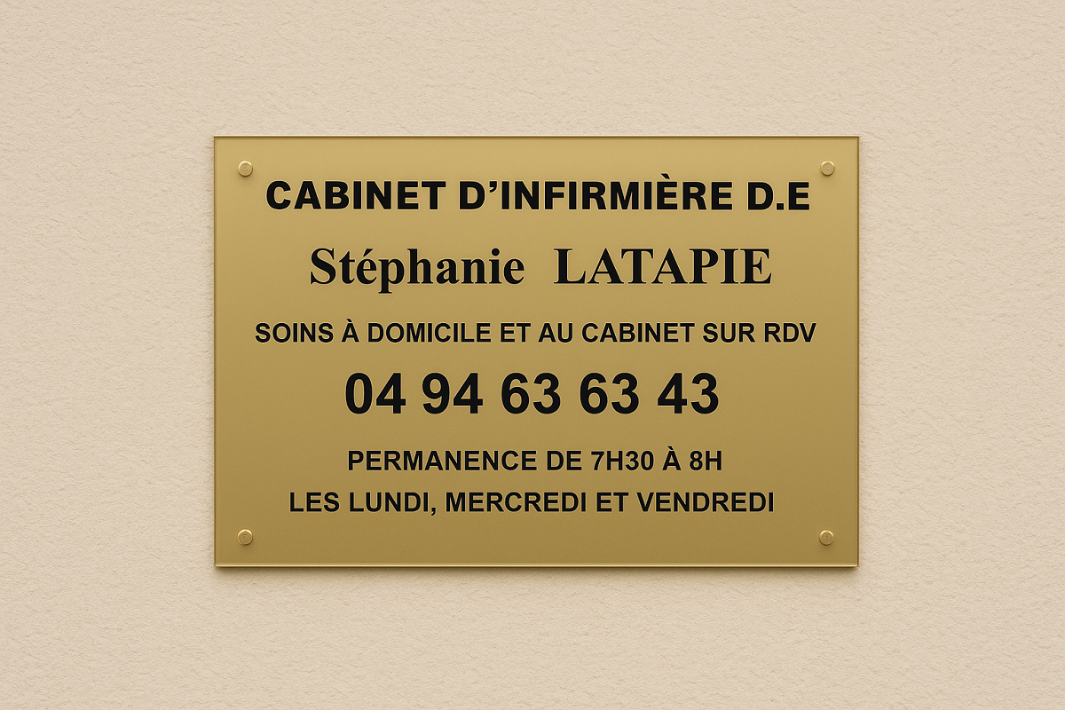 plaque professionnelle plexiglas