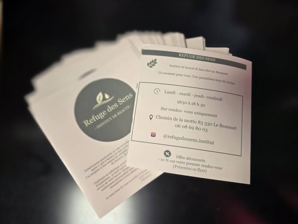 flyer esthétique professionnel soins beauté