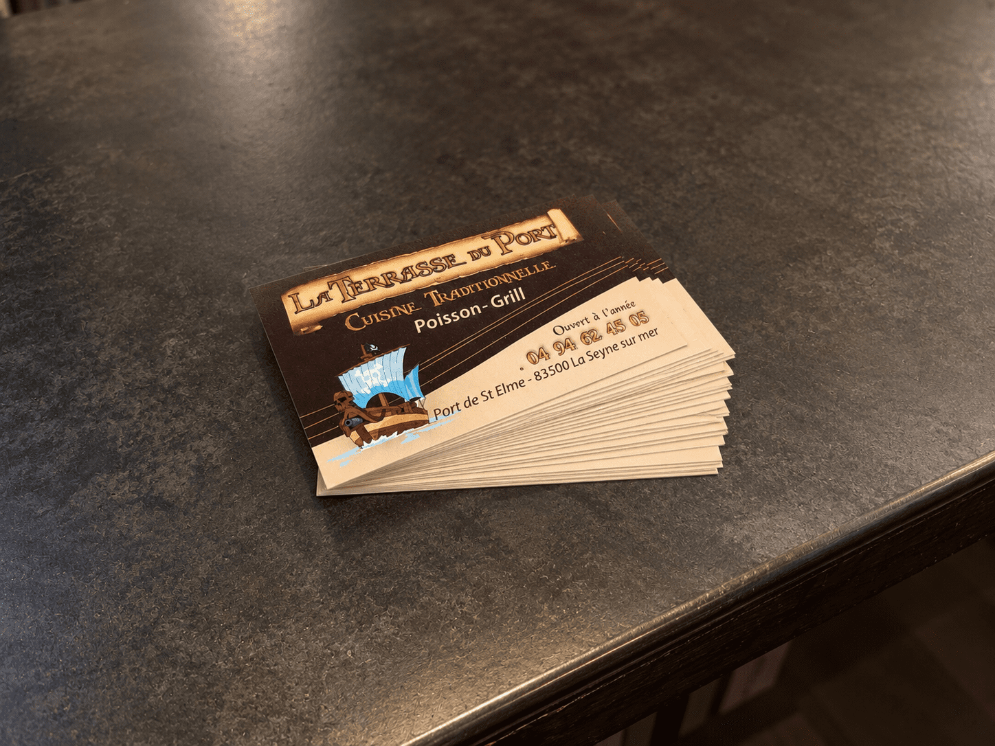 Impression de cartes de visite restaurant à La Seyne-sur-Mer